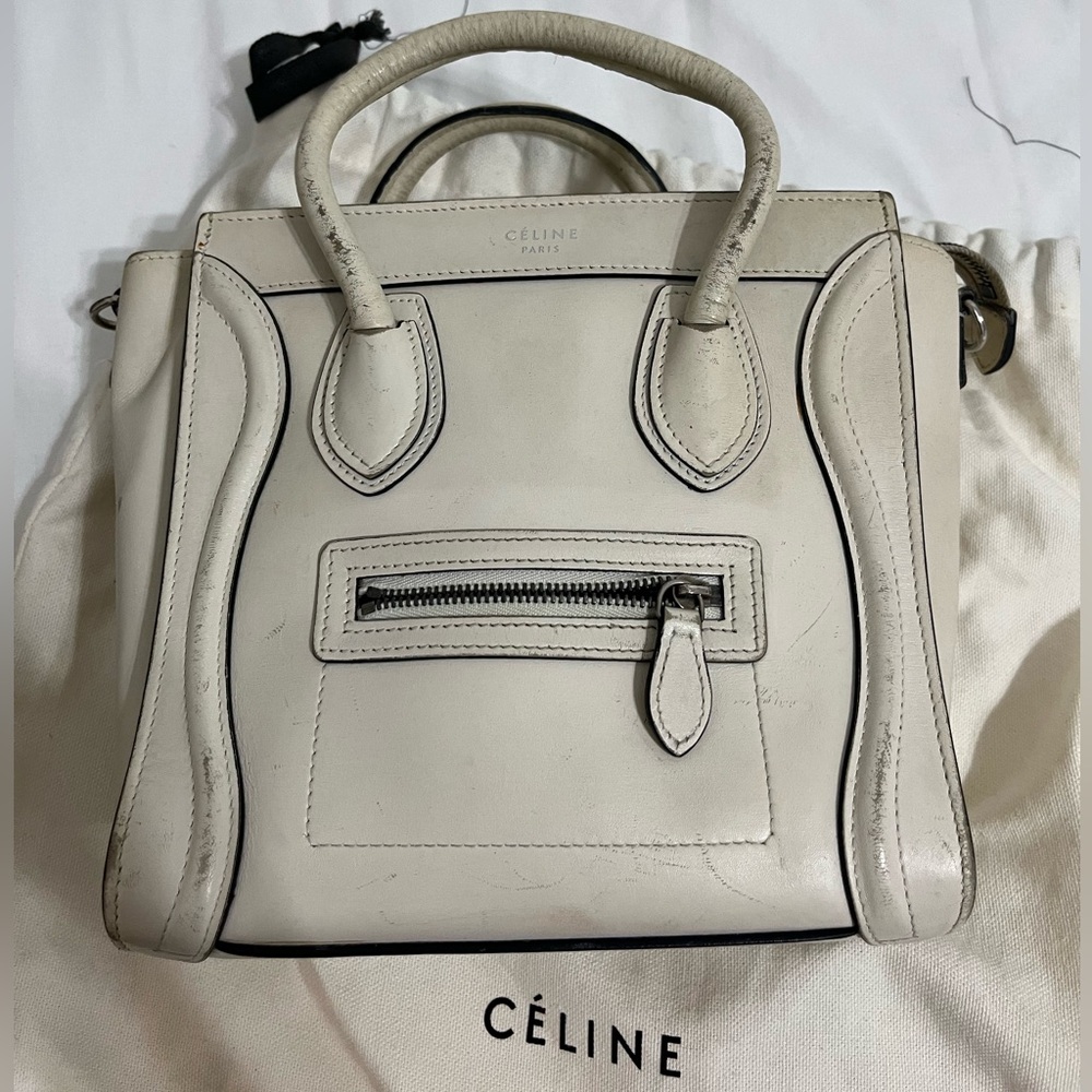 CELINE Leather Luggage Nano